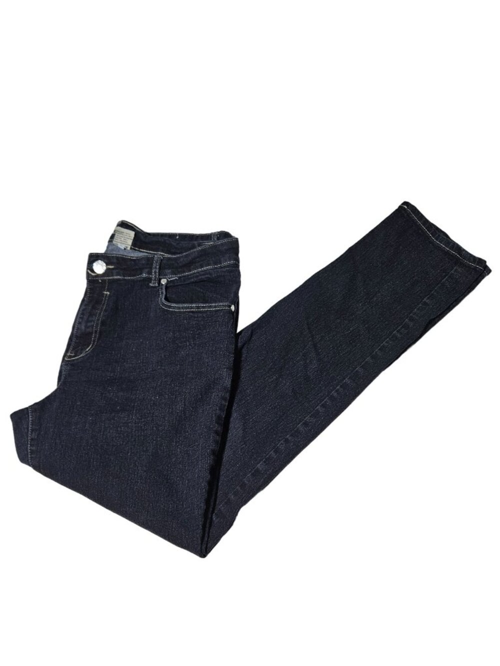 Cleo Jeans Womens Plus Size 18 Straight Leg High Waist Dark Wash Denim Pants